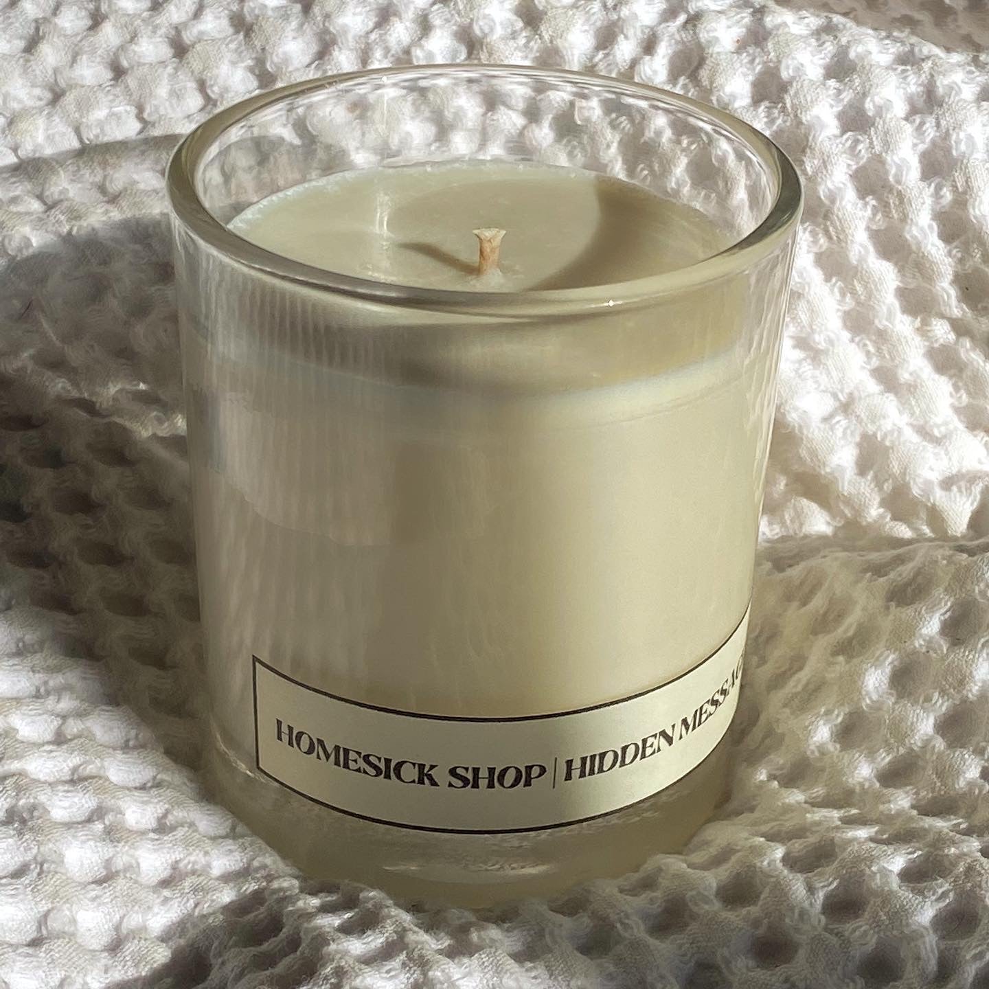 ‘hidden message’ candle.