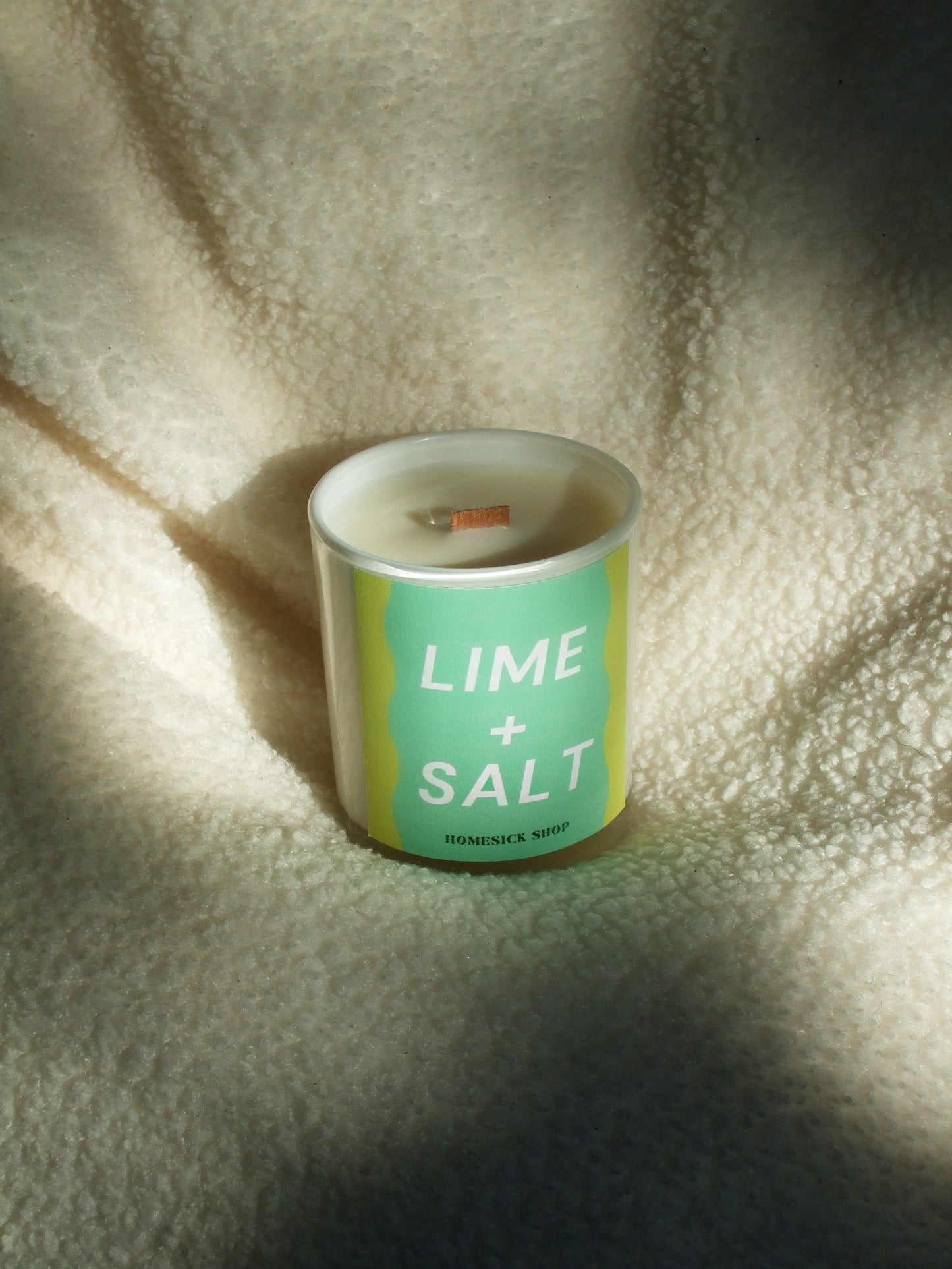 ‘lime + salt’ candle.