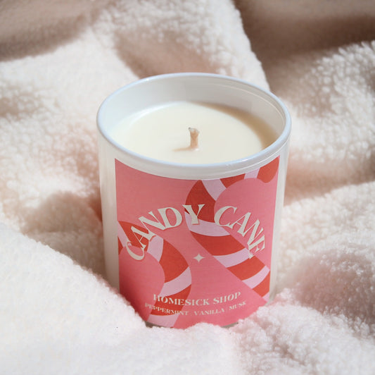 ‘candy cane’ candle.