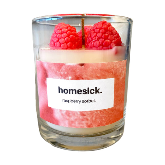 ‘raspberry sorbet’ candle.