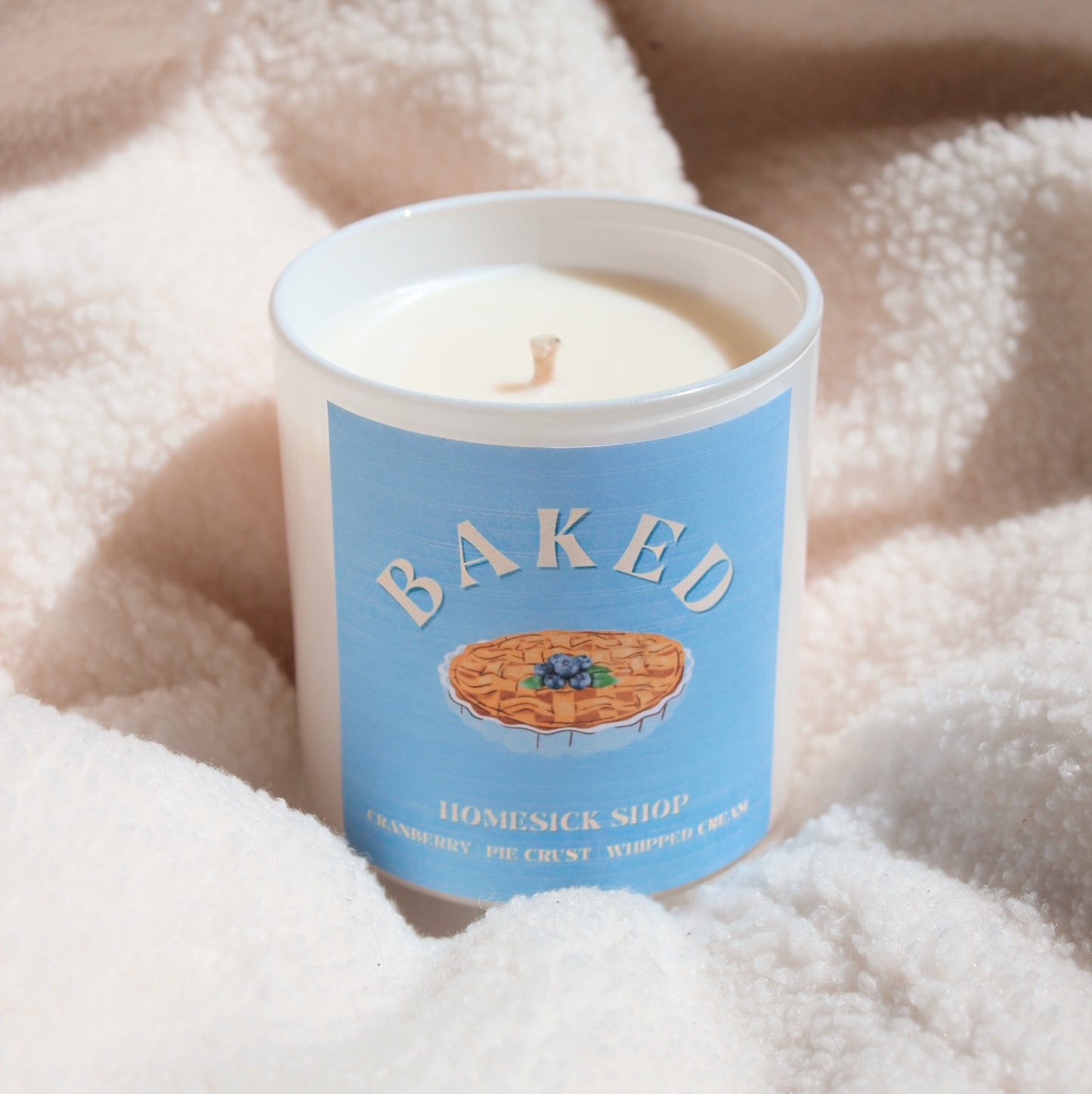 ‘baked’ candle.